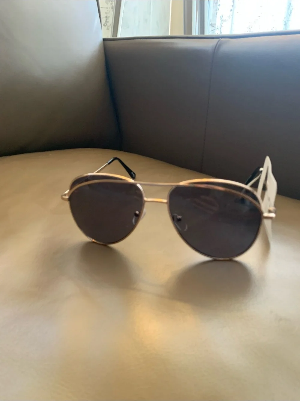 Icing Gold Frame with Black Lenses Aviator Sunglasses